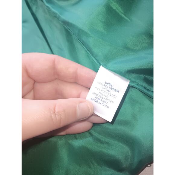 St. John Bay Plaid Quilted Puffer Vest Women Small Green Red Black Gold Zipper - Picture 4 of 5